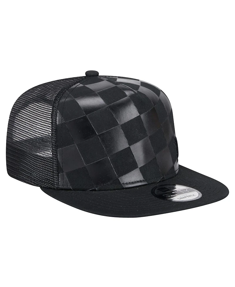 New Era Men's Black Houston Astros Score Check A-Frame Trucker 9FIFTY Snapback Hat