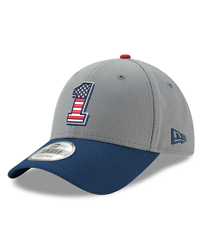 New Era Men's Gray/Navy Ross Chastain Salute 9FORTY Adjustable Hat