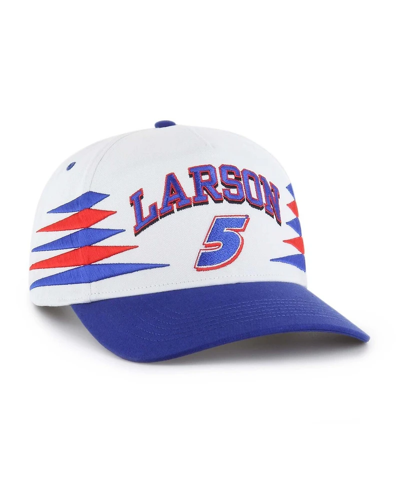 '47 Brand Men's White Kyle Larson Diamond Cut Hitch Adjustable Hat