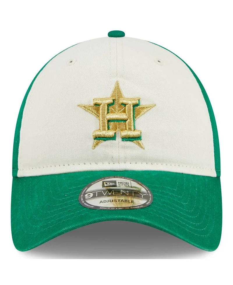 New Era Men's White/Green Houston Astros 2024 St. Patrick's Day 9TWENTY Adjustable Hat