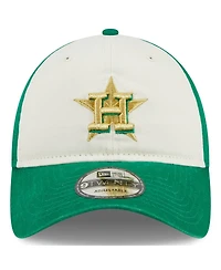 New Era Men's White/Green Houston Astros 2024 St. Patrick's Day 9TWENTY Adjustable Hat