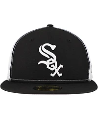New Era Men's Black Chicago White Sox Team Color 59FIFTY Trucker Fitted Hat