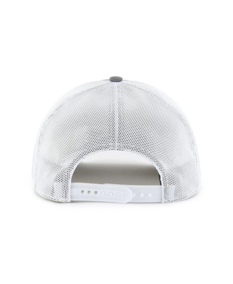 '47 Brand Men's Gray/White Texas Rangers Tide Sweep Rope Trucker Adjustable Hat