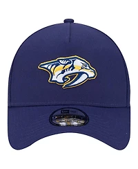 New Era Men's Navy Nashville Predators Core A-Frame 9FORTY Adjustable Hat