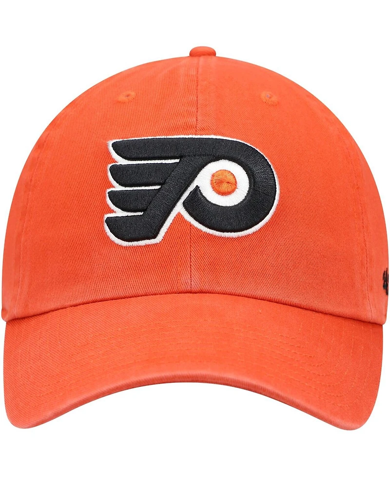'47 Brand Men's Orange Philadelphia Flyers Team Clean Up Adjustable Hat
