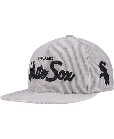 Mitchell & Ness Men's Gray Chicago White Sox Corduroy Snapback Hat