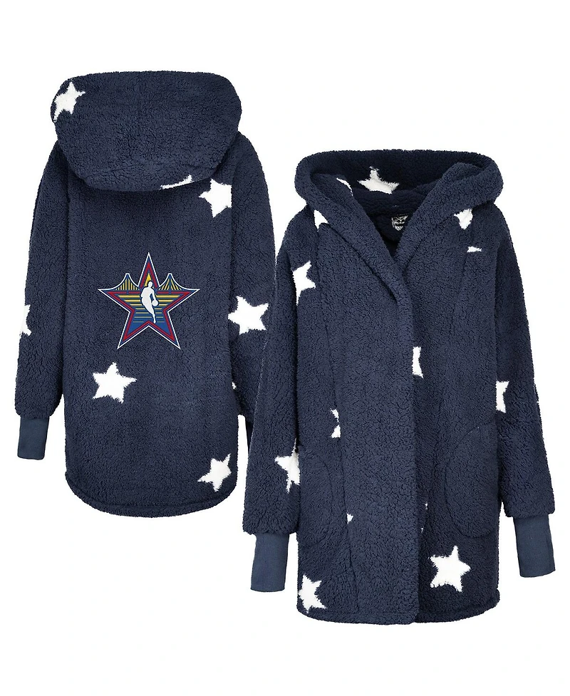 Jill Martin Men's and Women's Navy 2025 Nba All-Star Game Lounger Open-Front Sweater