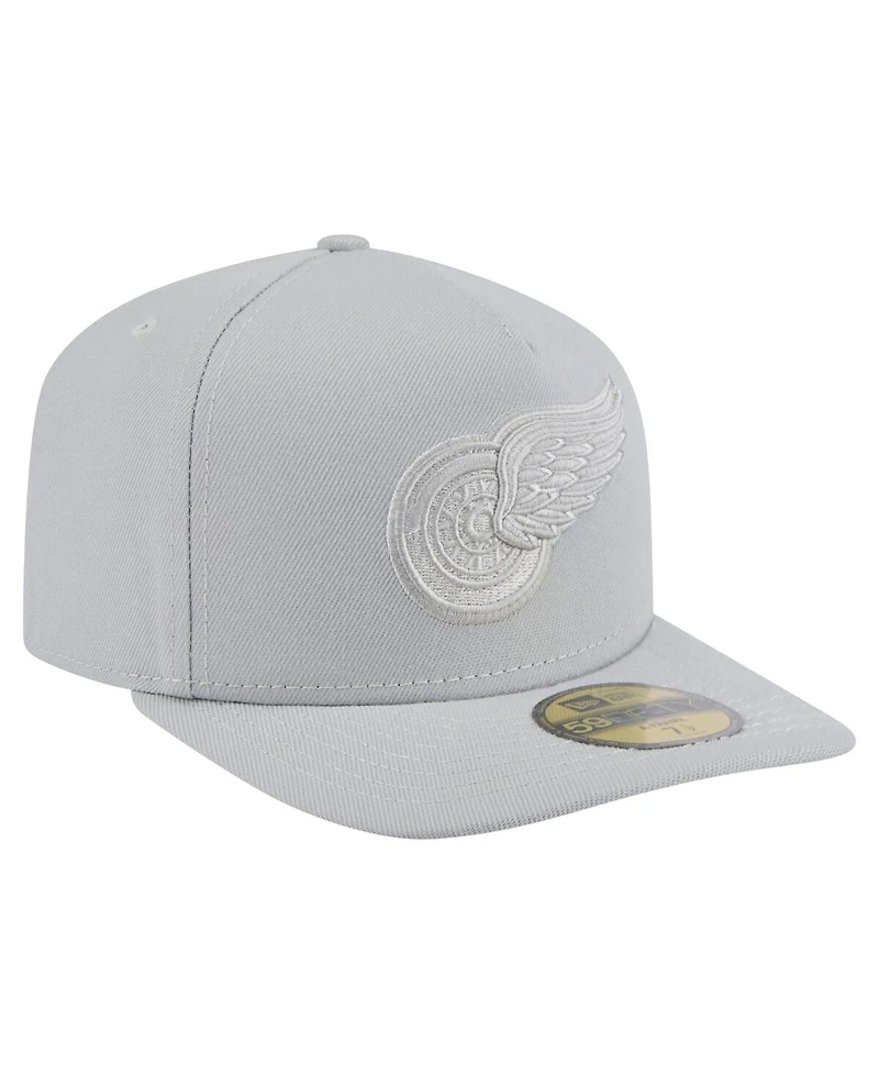 New Era Men's Gray Detroit Red Wings Color Pack A-Frame 59FIFTY Fitted Hat