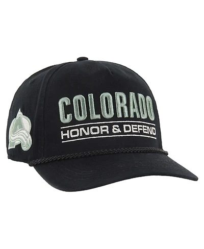 '47 Brand Men's Black Colorado Avalanche Oht Military Appreciation Homeland Honor and Defend Hitch Adjustable Hat
