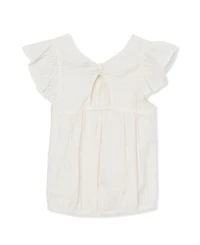 Lands' End Girls Woven Eyelet Top