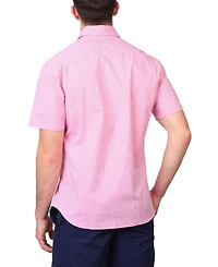 Tailorbyrd Men's Signature Micro Gingham Short Sleeve Shirt