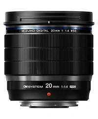 Om System M.Zuiko Digital Ed 20mm f/1.4 Pro Lens, Black