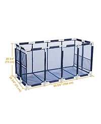 Yescom Mesh Cover Replacement for Mesh Pool Storage Bin Rolling Cart Blue