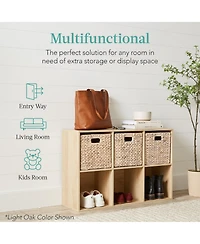 Best Choice Products 6-Cube Bookshelf, 11in Display Storage System, Organizer w/ Removable Back Panels