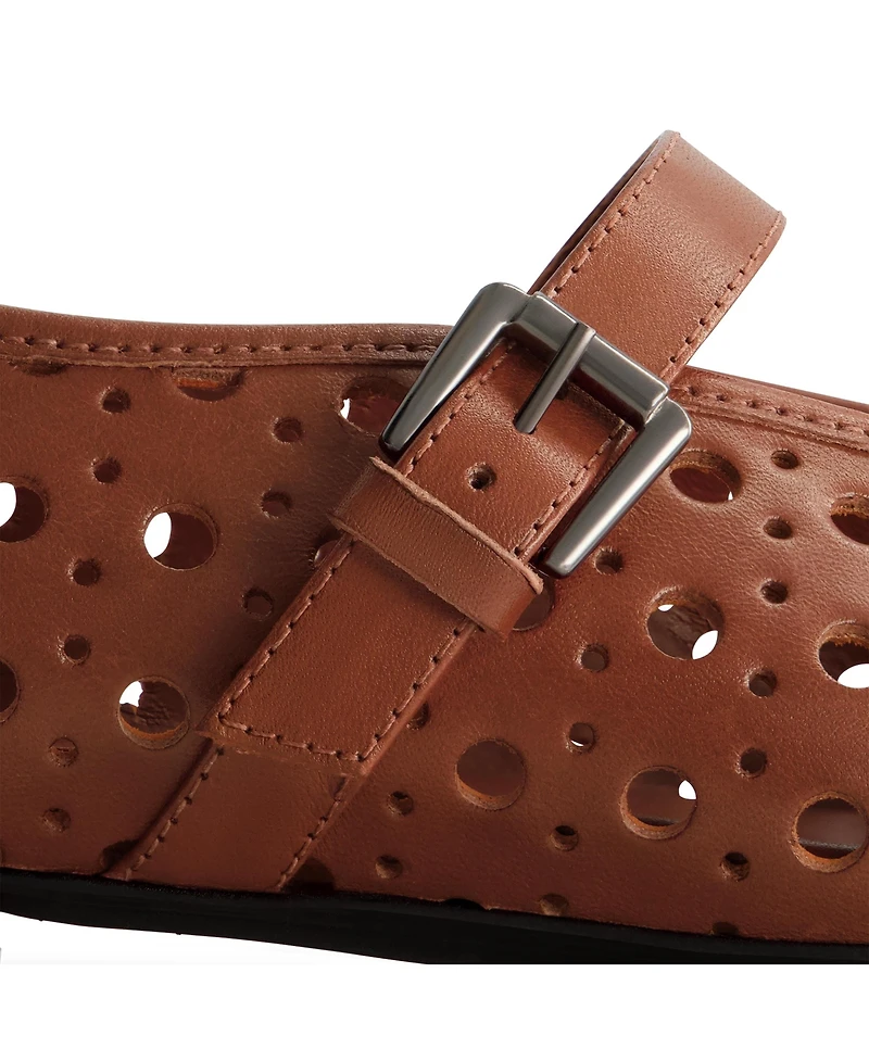 Bernardo Borden Perf Mary Jane Flat