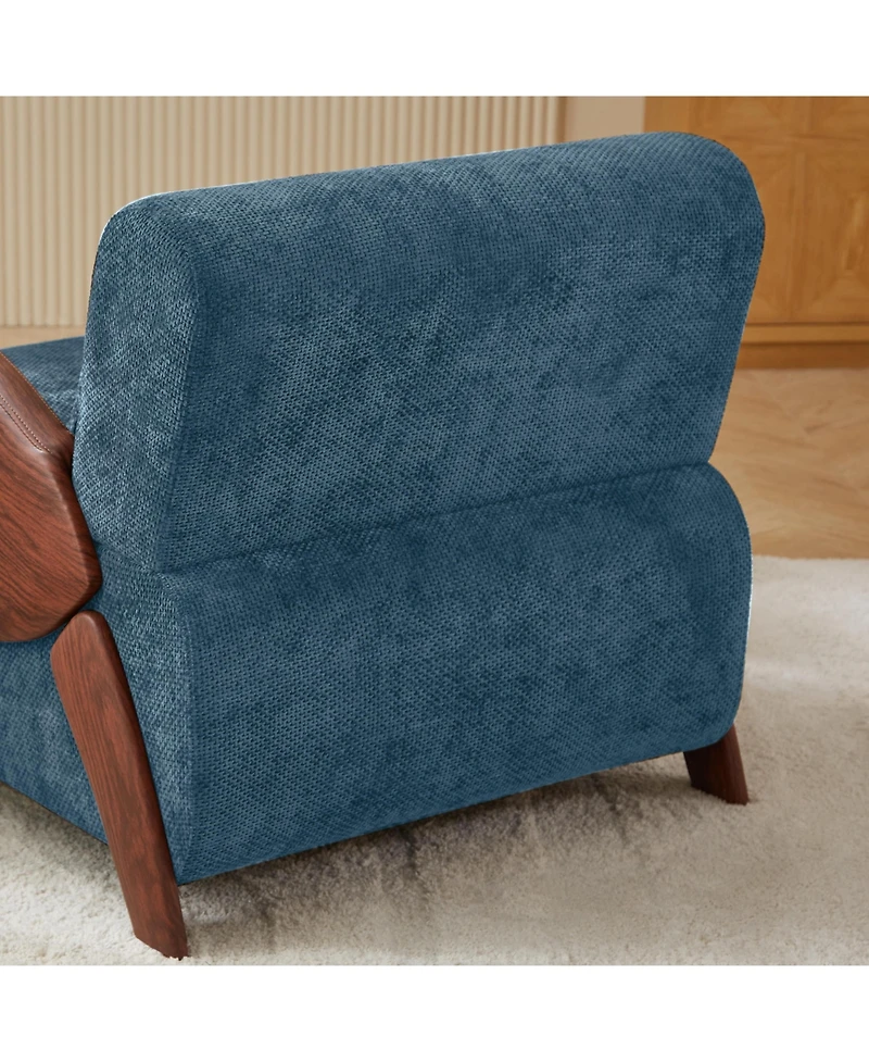 Modern Accent Armchair with Plush Cushioning, Comfortable Armrests, and Stylish Design for Living Room, Bedroom, or Office, (Dark Grey)