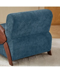 Modern Accent Armchair with Plush Cushioning, Comfortable Armrests, and Stylish Design for Living Room, Bedroom, or Office, (Dark Grey)