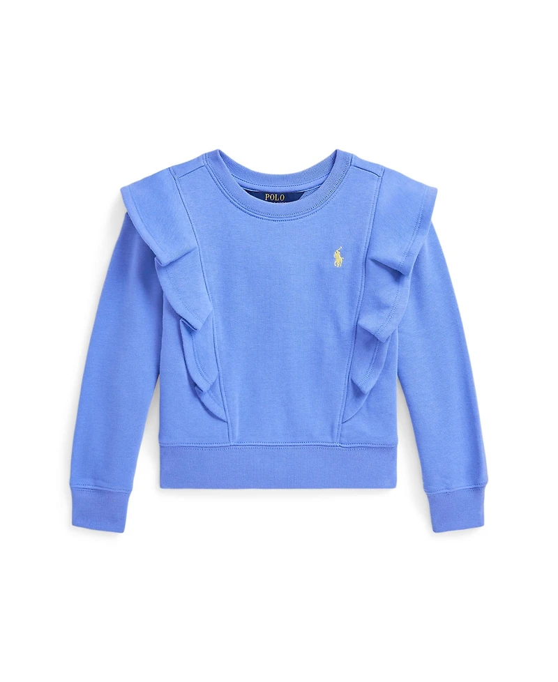 Polo Ralph Lauren Toddler and Little Girls Ruffled French Terry Sweatshirt