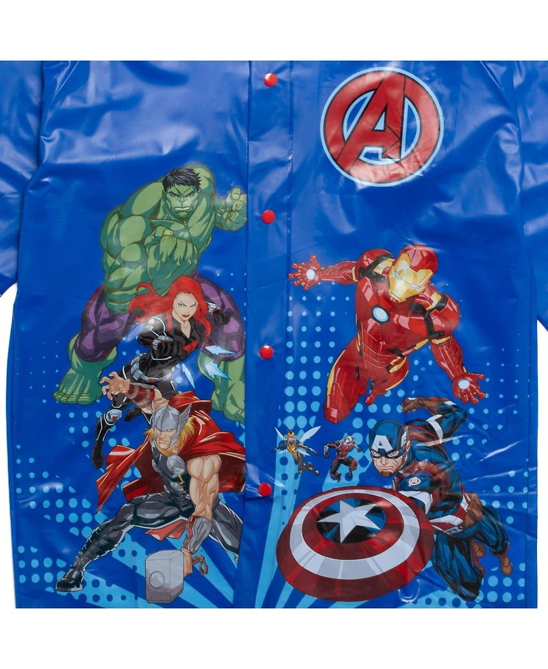 Avengers Boys Marvel Waterproof Hooded Rain Jacket Coat