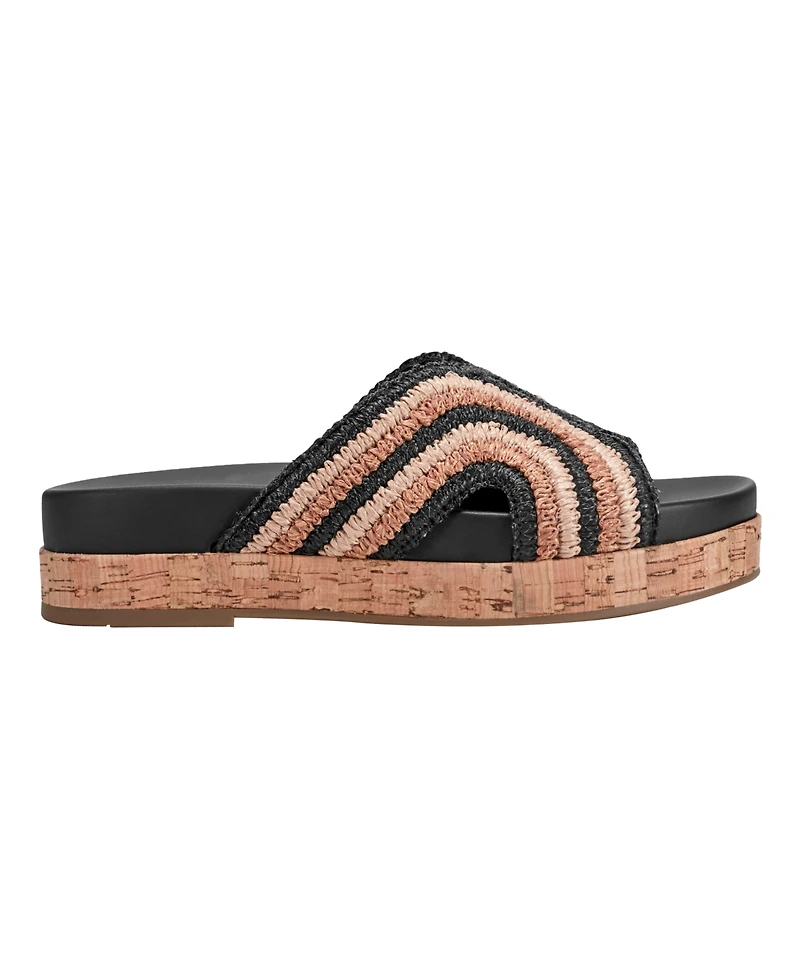 Marc Fisher Women's Erim Woven Slip-On Flatform Sandals