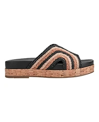 Marc Fisher Women's Erim Woven Slip-On Flatform Sandals