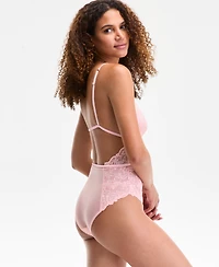 I.n.c. International Concepts Women's Metallic Lace Bodysuit, Exclusively at Macy's