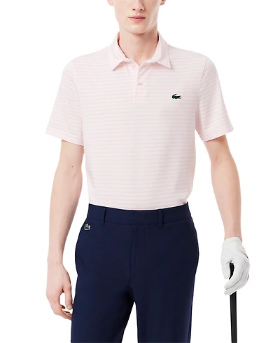Lacoste Men's Short Sleeve Striped Performance Polo Shirt
