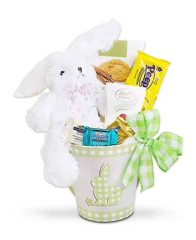 Alder Creek Gift Baskets Happy Easter Gingham Basket, 8 Pieces