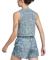 adidas Women's Printed Climacool Cropped Tank Top