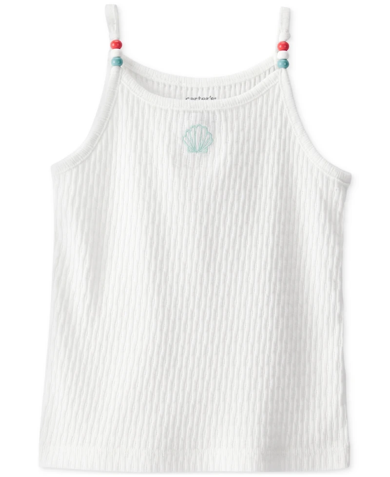 Carter's Toddler Girls Seashell Ribbed Tank Top