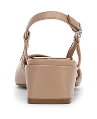 Naturalizer Women's Harper Block Heel Square Toe Slingback Pumps