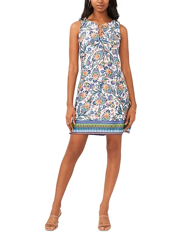 Msk Petite Paisley Three-Ring Sleeveless Shift Dress