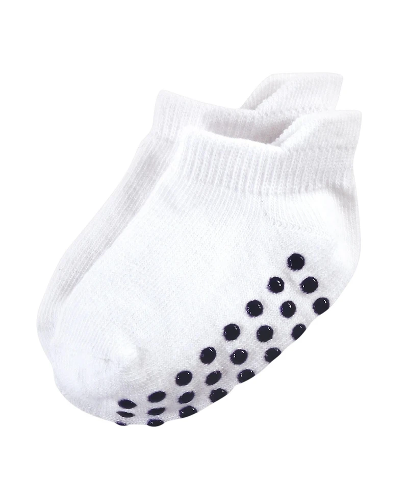 Touched by Nature Baby Boys Organic Cotton Socks with Non-Skid Gripper for Fall Resistance, Solid