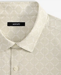 Alfani Men's Lipson Short Sleeve Geo Print Button-Front Shirt, Exclusively at Macy's