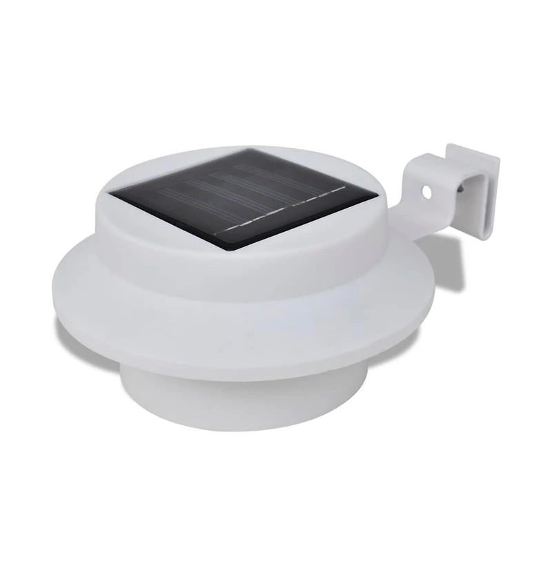 Outdoor Solar Lamp Set 6 pcs Fence Light Gutter Light White