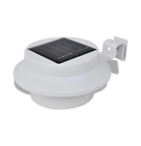 Outdoor Solar Lamp Set 6 pcs Fence Light Gutter Light White