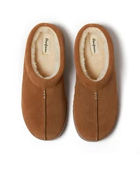 Dearfoams Men's Dean Genuine Suede Clog House Shoe Slipper