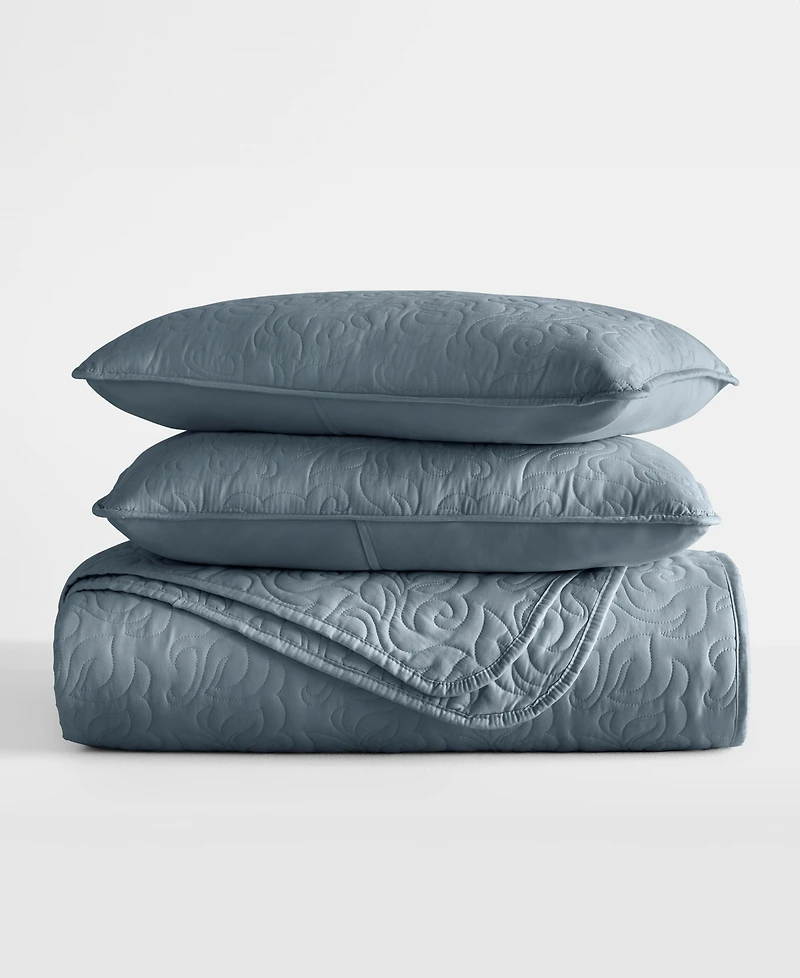 ienjoy Home Floral Stitch 2-Pc. Lightweight Quilt Set, Twin/Twin Xl