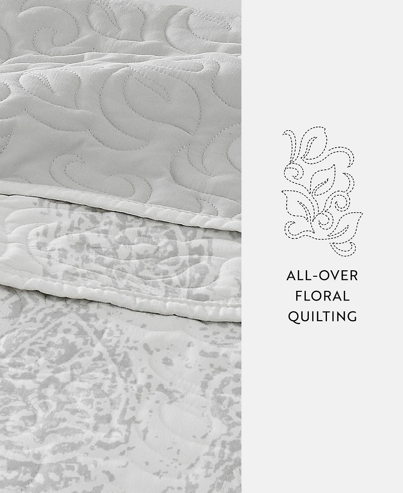 ienjoy Home Distressed Diamond Reversible 3-Pc. Lightweight Quilt Set, Full/Queen