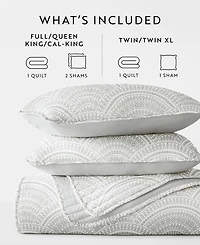 ienjoy Home Scallop Reversible 2-Pc. Lightweight Quilt Set, Twin/Twin Xl
