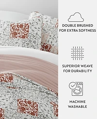 ienjoy Home Scrolled Patchwork Reversible 3-Pc. Lightweight Quilt Set, King/California King