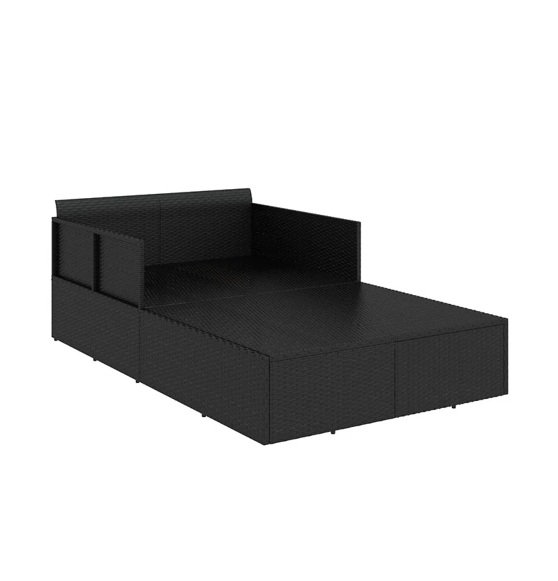 Sunbed with Cushions 71.7"x46.5"x24.8" Poly Rattan