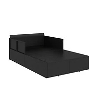 Sunbed with Cushions 71.7"x46.5"x24.8" Poly Rattan