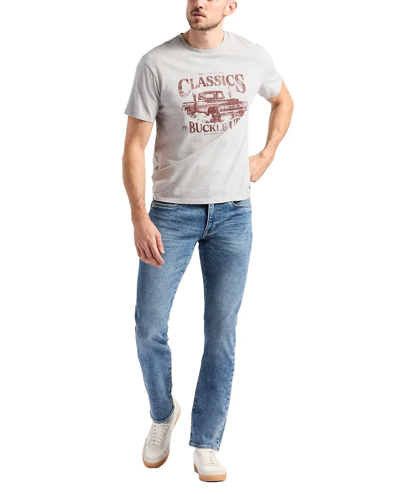 Buffalo David Bitton Men's Trige Graphic with Pickup Truck Print T-Shirt