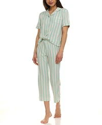 Flora by Nikrooz Women's Annie Printed Capri Pajama Set