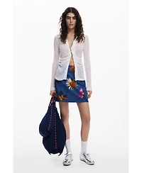 Desigual Women's Fitted floral mini skirt