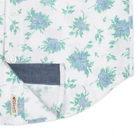 Hope & Henry Baby Boys Linen Short Sleeve Button Down Shirt