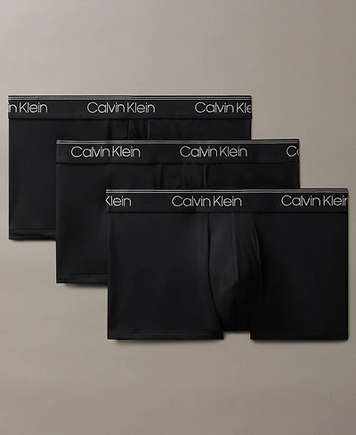 Calvin Klein Men's 3-Pack Microfiber Stretch Low-Rise Trunk Underwear