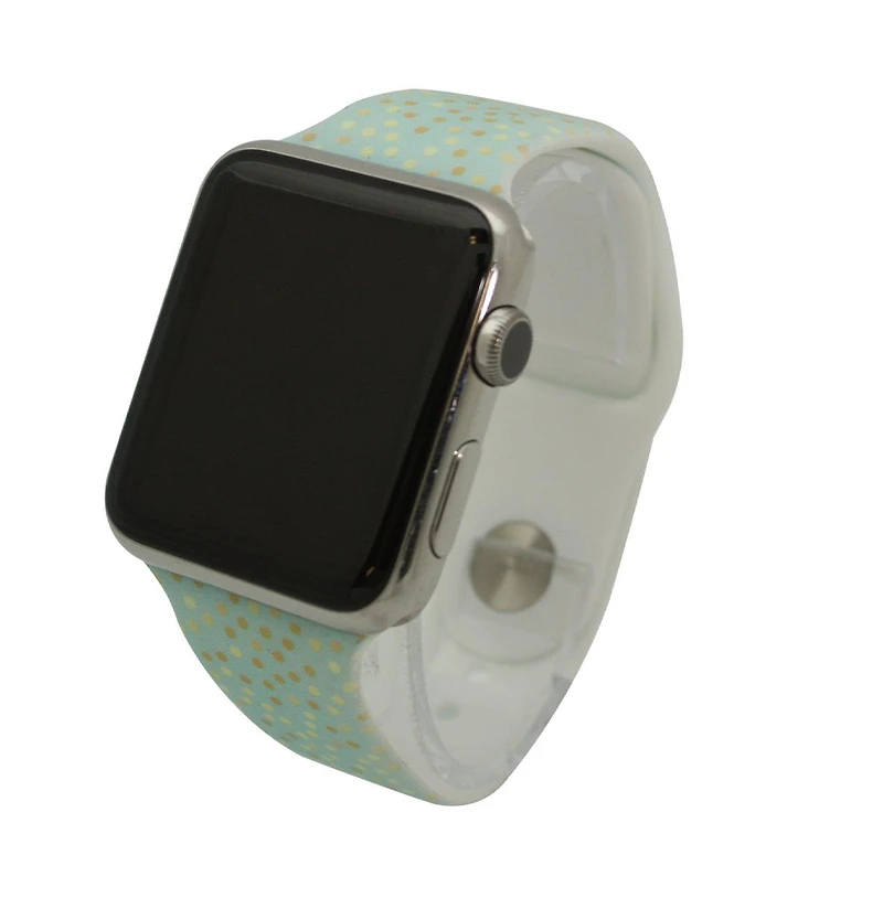 Olivia Pratt Gold Dot Printed Silicone Apple Watch Bands