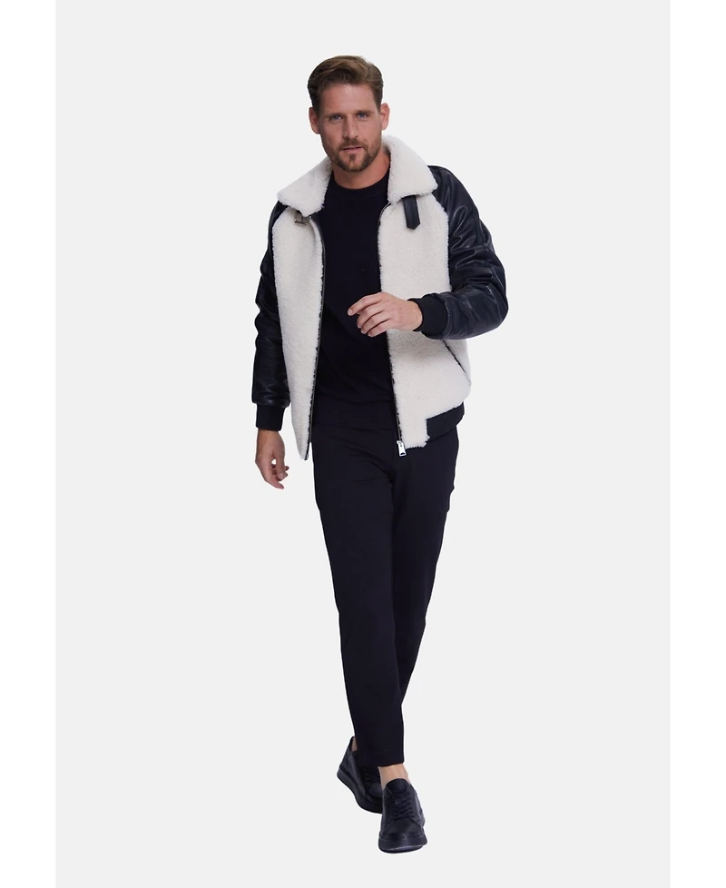 Furniq Uk Big & Tall Shearling Jacket